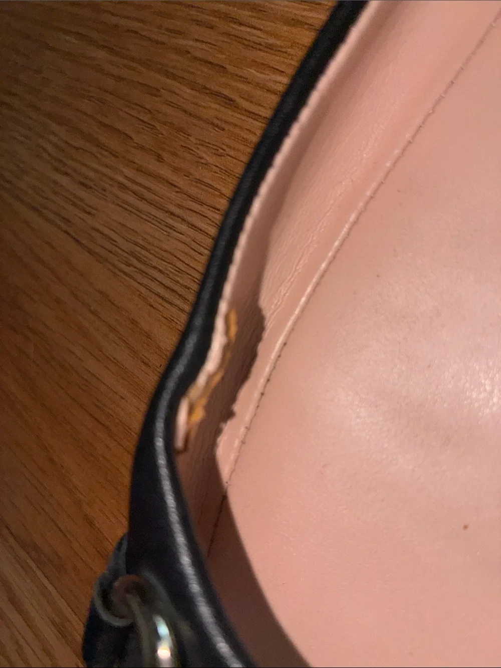 kate spade Black Leather Flats with Gold-Tone Horsebit